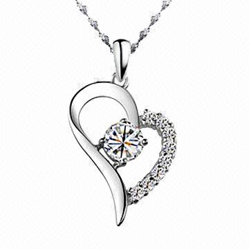 Hong Kong Sar Fashion Jewelry Pendant Necklace Made Of 925 Sterling Hong Kong Sar Fashion Jewelry Pendant Necklace Made Of 925 Sterling Silver And Zircon