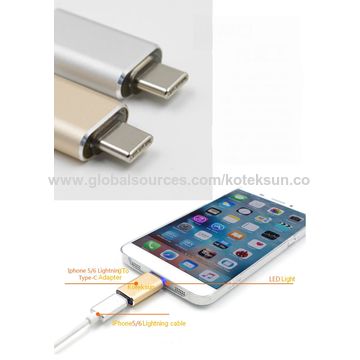 China Type C Male To Lighting Female Otg Adapter For Iphone 5 5s 6 China Type C Male To Lighting Female Otg Adapter For Iphone 5 5s