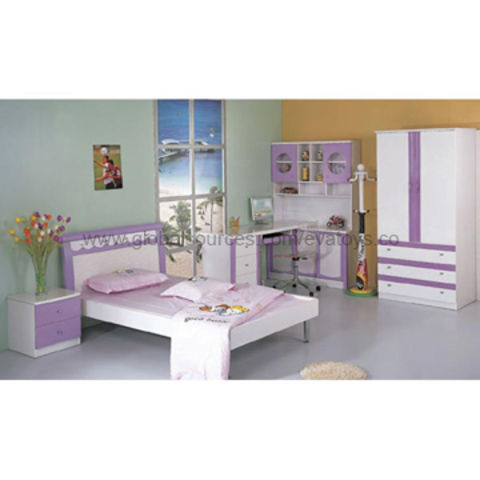 Bed Set, Composed of Night/Cloths Stand, Single Bed, Wardrobe ...