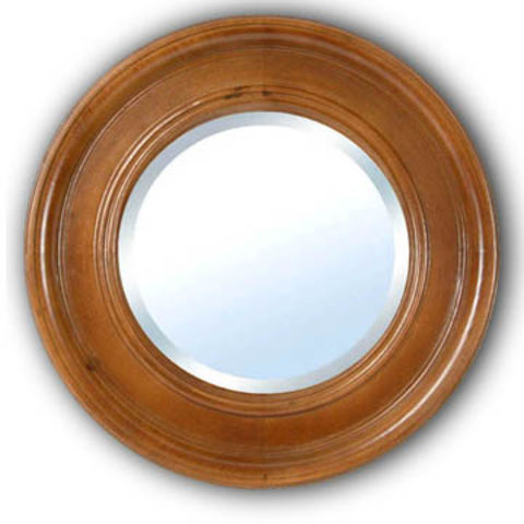 Framed Bathroom Mirrors on Round Wooden Framed Wall Bathroom Mirror  Available In Various Colors
