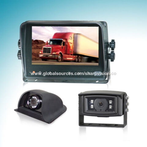 Car Rear-view System with 7-inch Digital Touch Button Monitor and Cameras