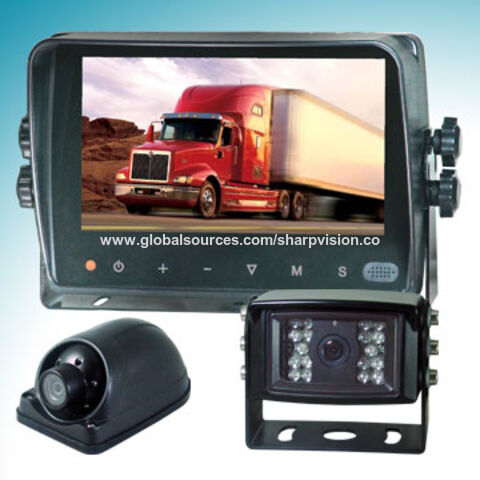 Car Rear-view System with 7-inch Digital Touch Button Monitor and Rear-view Camera