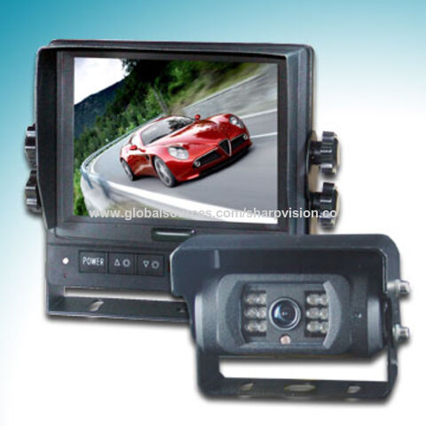 Car Rear-view Camera System with 5.6-inch LCD Monitor and Backup Camera with Auto Shutter