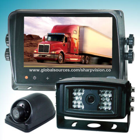 Car Reverse Camera System with 7-inch Digital Touch Button Monitor and Reversing Cameras