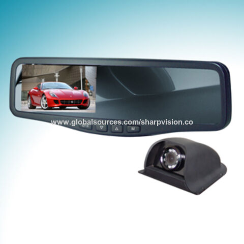 Rear-view Mirror Monitor with 4.3-inch, Inner Side of Vehicle Windshield, Side View Camera