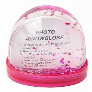 plastic ps promotional glitter snow globe photo frame with plastic ps promotional glitter snow globe photo frame with