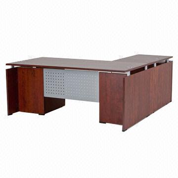 Raised Top Laminated Office Desk, 25mm Melamine Faced Chipboard Top and 3mm PVC Edge