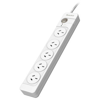 Australian Standard Power Strip with Two USB Ports and 375 Joules Surge Protection