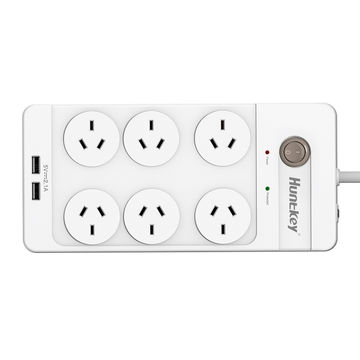 German standard power strip with 5 outlets