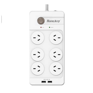 Universal Power Strip with 4 Sockets and Surge Protection