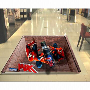 3D floor sticker, waterproof and UV resistance, Eco 