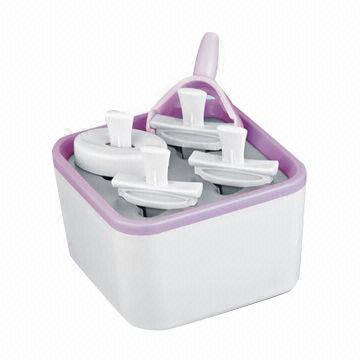 Quick Freeze Container with Four Pop Molds, Can Make 12 Ice Pops, Measures 164 x 107mm