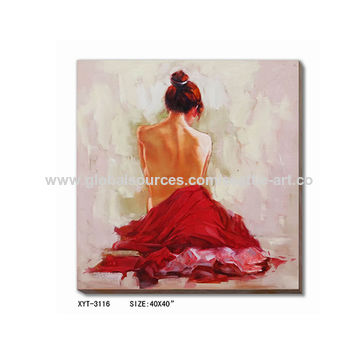 Modern Home Decor Original Handpainted Woman Naked Back Oil Painting