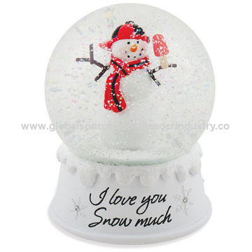 Buy Wholesale China Bsci Factory Polyresin Snow Globes Snowman Water