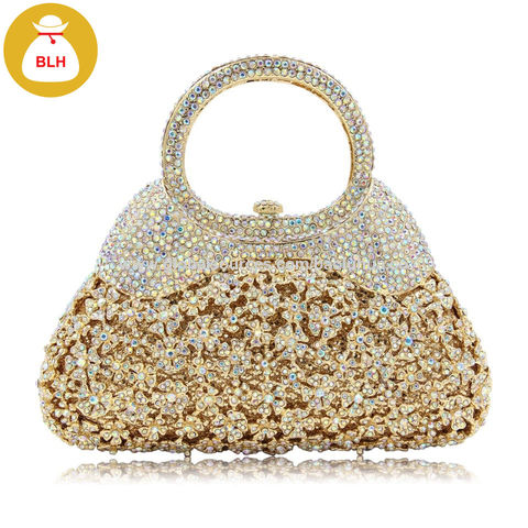 Buy Wholesale China Hcg Women Handle Metal Crystal Evening Bag