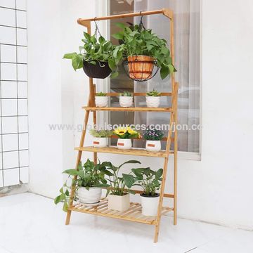 Buy Wholesale China 100 Natural Folding Bamboo Plant Racks Bamboo