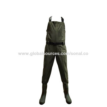 Buy Wholesale Taiwan D Nylon Pvc Chest Wader With Pvc Felt Sole Boots