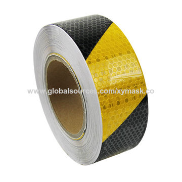 China Yellow And Black Honeycomb Roadway Safety Sticker Reflective Tape