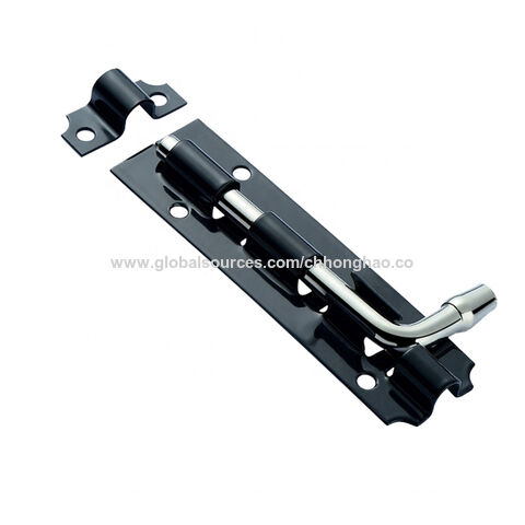 China Stainless Steel Inches Flat Door Bolt Black Tower