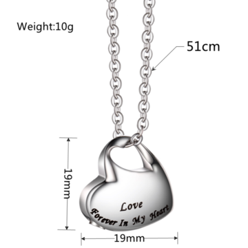 Buy Wholesale China Custom Heart Urn Necklace Ashes Holder Pendant