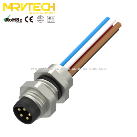 Buy Wholesale China M8 B Code Male Rear Panel Mount Receptacle