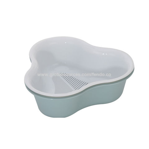 China Double Layer Rotating Drain Basket Plastic Fruit Vegetabl With