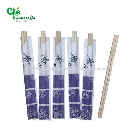 Eco Friendly Full Paper Wrapped Bamboo Disposable Chopsticks