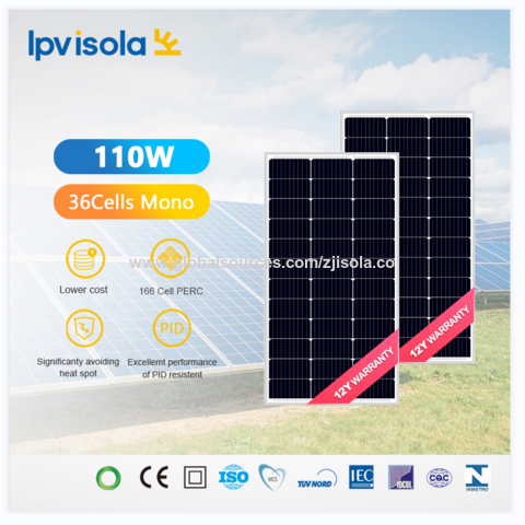 Lightweight And Compact Isola 110w Mono Solar Panel China Wholesale