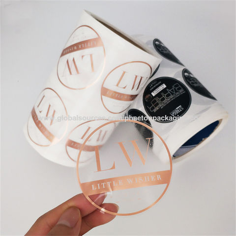 Buy Wholesale China Round Clear Adhesive Label Clear Logo Plastic Vinyl