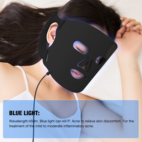 Led Facial Mask Light Therapy Flexible Silicone Mask Red Light Therapy