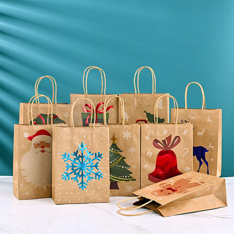 Buy Wholesale China Christmas Kraft Paper Gift Bags Baking Takeaway