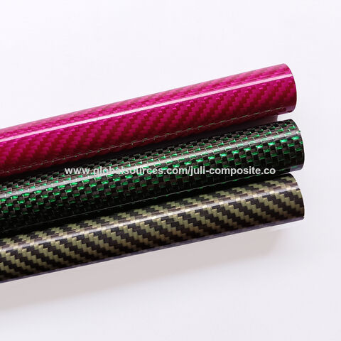 High Strength Multi Color 3k Carbon Tube Kevlar Tube Colorful Metalized