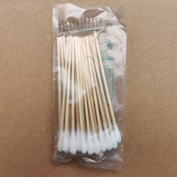 China Disposable Cm Long Stick Single Head Sterile Medical Cotton