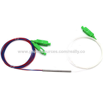 China Split Ratio 10 90 FTTH Fiber 1X2 FBT Coupler With SC APC