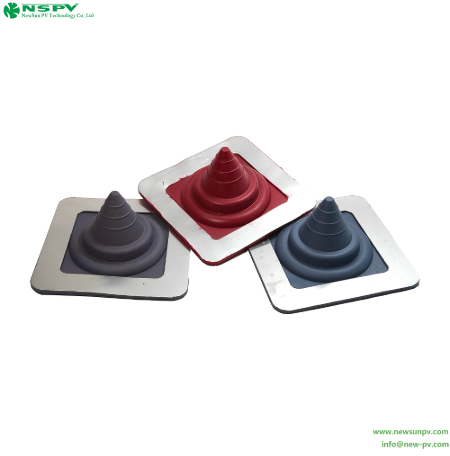 China Black Red Gray Roof Flashing Pyramid Fast Suture Of EPDM Silicone