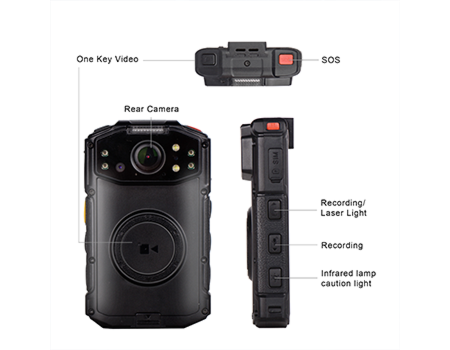 China 3200mAh Battery GPS WiFi Police Video Body Worn Camera 1080P