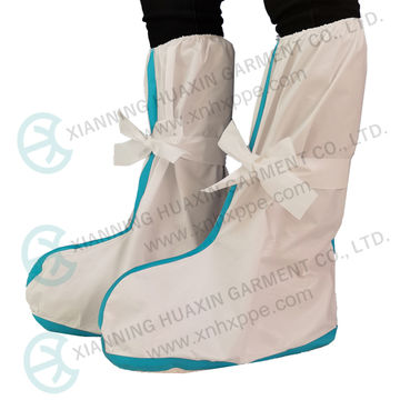 China White Microporous Taped Seam Disposable Overtboots Boot Shoe