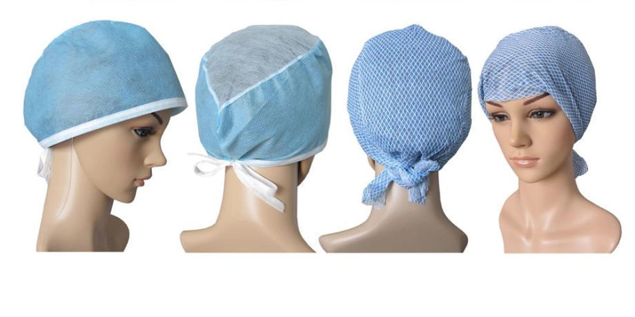 China Disposable Nonwoven Doctor Cap With Ties For Hospital Machine