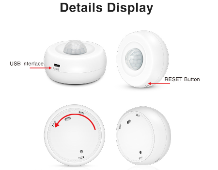 China Tuya Zigbee Recessed Ceiling Mounting Wifi Human Body Pir Motion