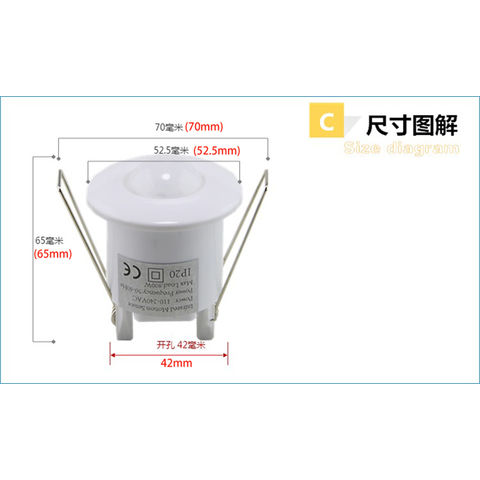 China Hot Sale Electric Unitdc V V Degree Mini Recessed Pir