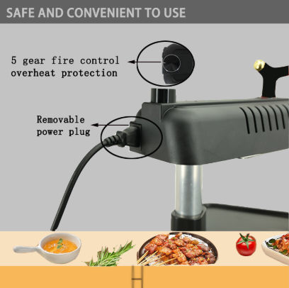 Smokeless Tabletop Electric Infrared Bbq Grill With Korean Style Indoor