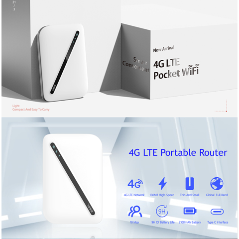 China Portable WI FI 4G Router Support Esim Global Roaming Cat6 MIFI