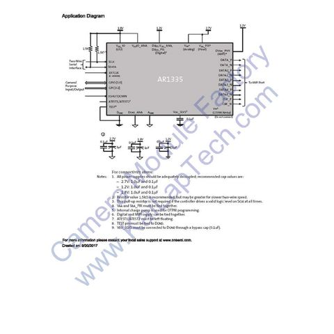 Hong Kong SAR KLT M3MA AR1335 V2 0 PLCC NIR AR1335 PLCC MIPI Interface