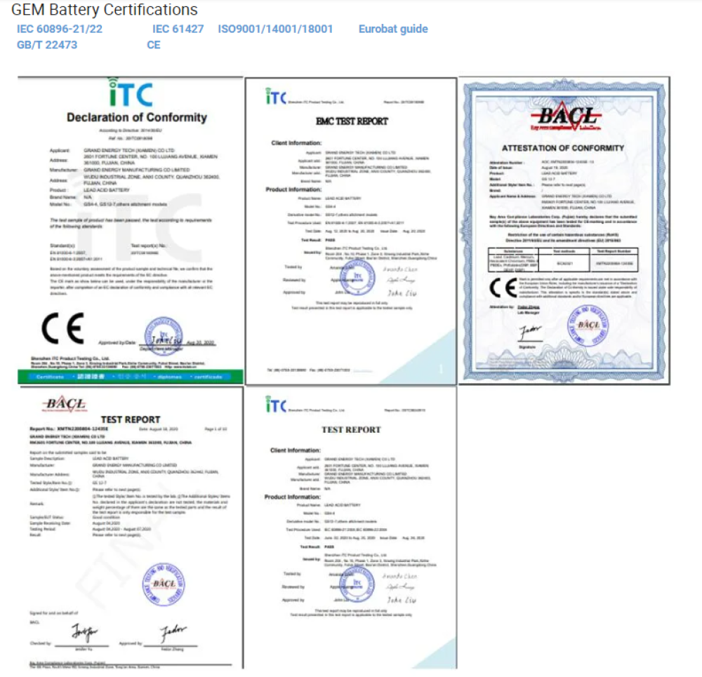 Buy Wholesale China Gs V Ah Ups Vrla Sla Smf Deep Cycle Agm