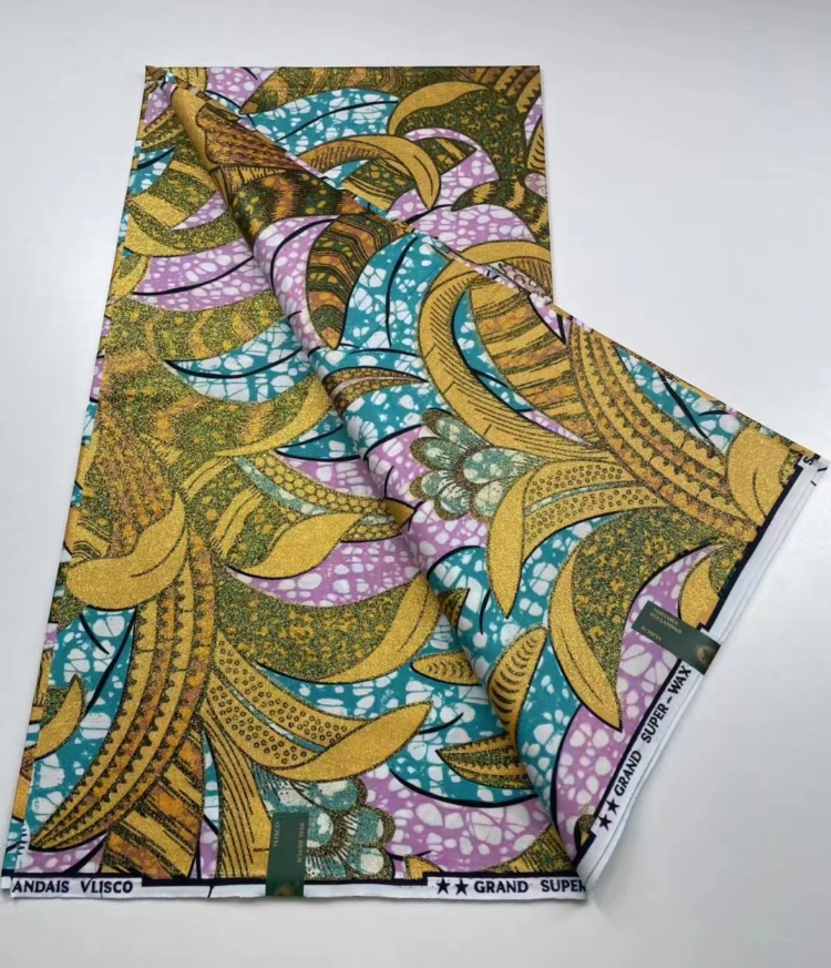 New Arrived Women Ankara Wax Printed Fabric Yards Cotton