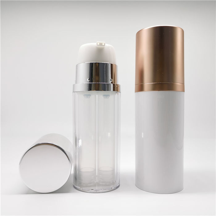 Buy Wholesale China White Double Tube 30ml Golden Aluminum Dual Chamber