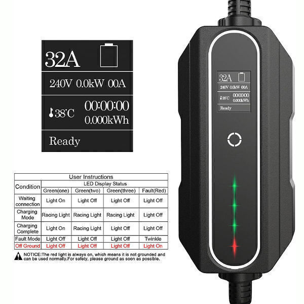 Buy Wholesale China Wholesle Electric Car Ev Portable Charger 32a 7kw 3