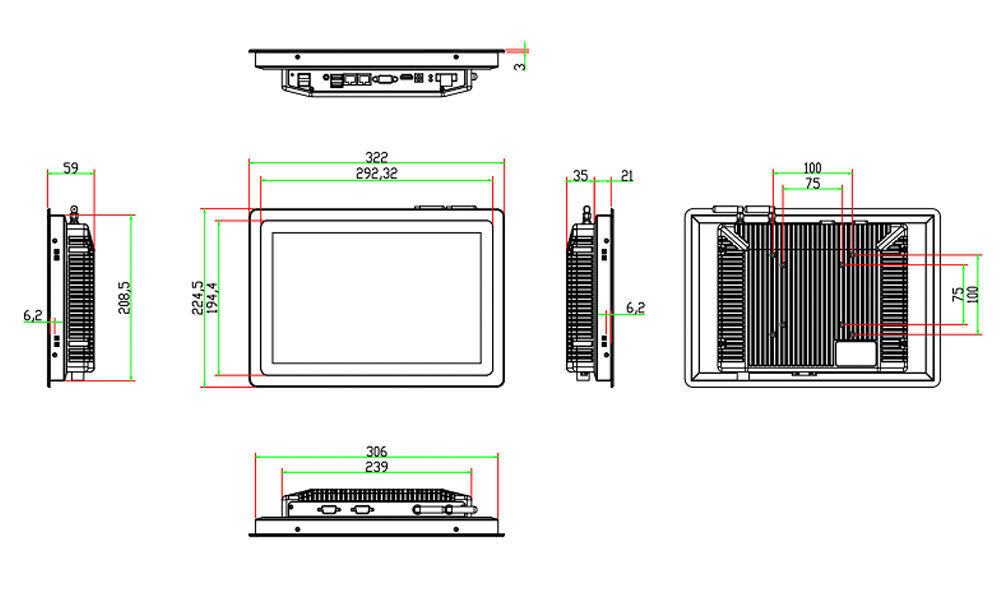 I U Industrial All In One Pc With Screen Resolution