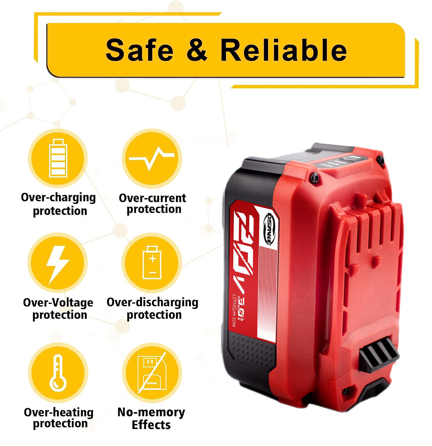 Buy Wholesale China Replacement Ah Power Tool Battery Rechargeable V