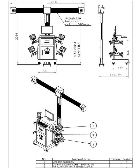 Fostar Oem Ce Repair Shop Multi Language High Precise 3d Wheel